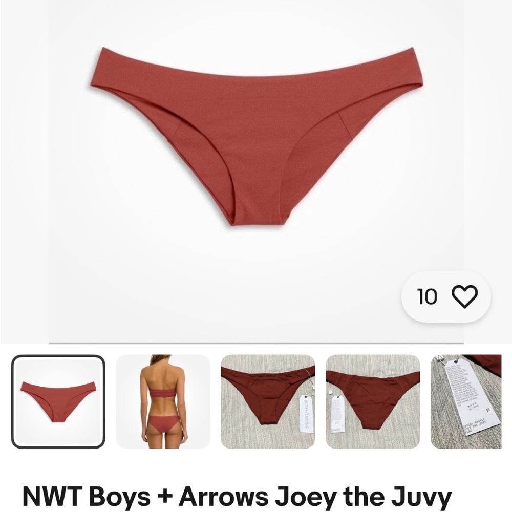 Boys + Arrows Joey the Juvy Bikini Bottom - Rich Red